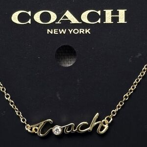 Coach Gold Logo Script Bracelet